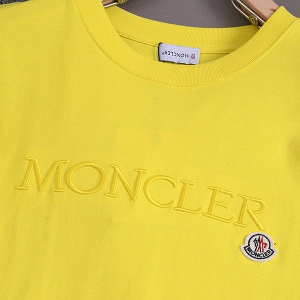 ☆超人気☆モンクレール 偽物 刺繍ロゴ コットン クルーネック Tシャツ moc39268